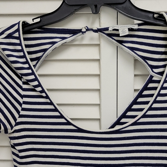 Navy striped dress - Picture 2 of 5
